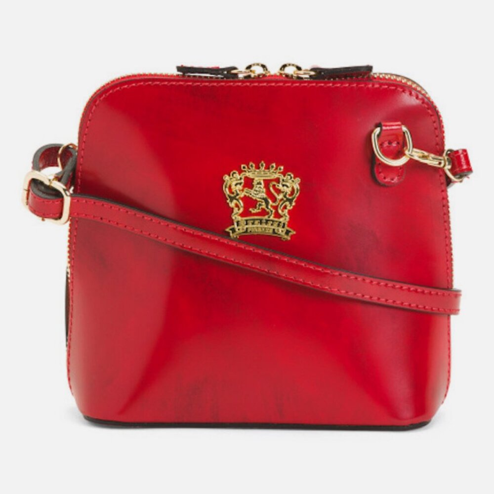 Pratesi Leather Dome Crossbody Handbag Purse